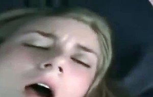 Teen girlfriend gets her pretty face facialized