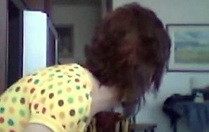 Emo mom catches teen daughter sucking cock on webcam!