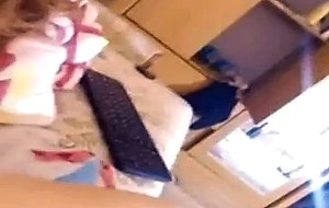 Redheaded milf toys ass on cam at x