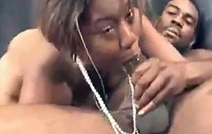 Black girl fucked in the face until she gags and spits
