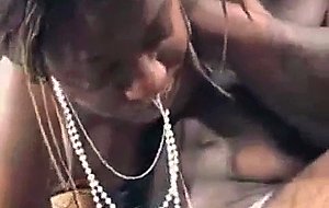 Black girl fucked in the face until she gags and spits