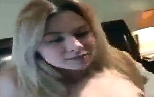Innocent sexy blonde girlfriend fucks in her own appartment