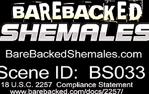 Shemale gets barebacked