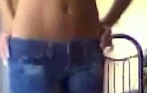Stunning teen stripping and masturbating 