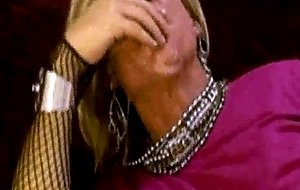 Mature cd gets big load of cum
