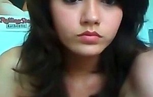 Teen beauty naked on webcam