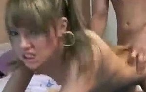 Teen schoolgirl slut likes it rough