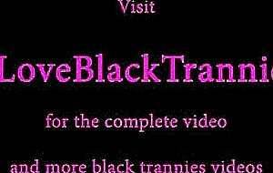 Busty tranny interracially fucked