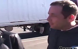 Girls get pounded intense in the van
