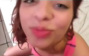 Small tit amatuer makes sex tape during rain storm