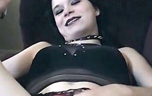 Horny gothic slut chick pov