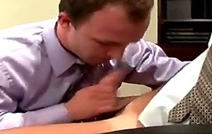 Cock sucking action in the office 3 by hardonjob