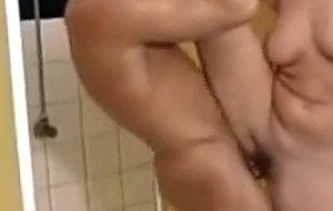 Hardcore shower anal fuck