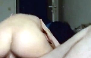 Skinny teen rides fat cock