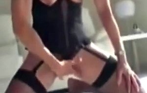 Hot mature wife gives bj and masturbates 