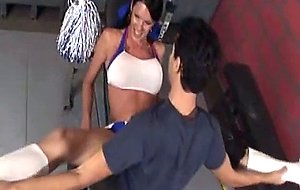 Busty cheerleading ts morgan bailey anal fucks her masseur