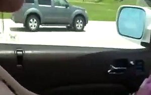 Two half naked lesbians in car enjoying video