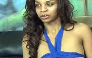 Ebony teen sucks white