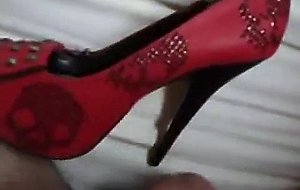 Cumming on my moms whore heels