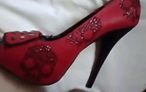 Cumming on my moms whore heels