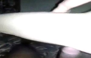White teen rides bbc and she is happy with it