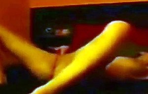 Hot brunette warms herself up sucks cock and rides her bf