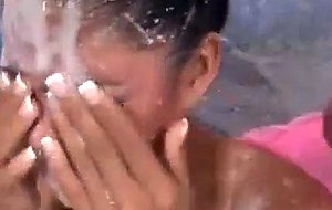 Black teen white nut busting