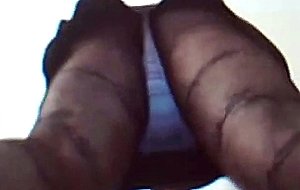 Amateur tranny flashing her panties