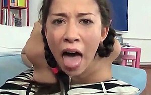 Hot college brunette teen cock lover