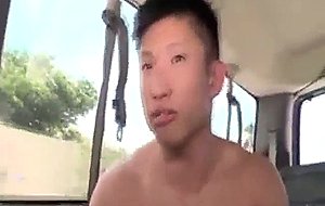 Straight asian blindfolded hunk gets his cock sucked