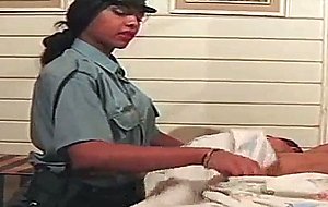 Passionate ts in officer uniform gets anal bonking