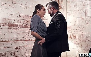 Obedient secretary Bella Rolland is ready to serve her big cocked boss