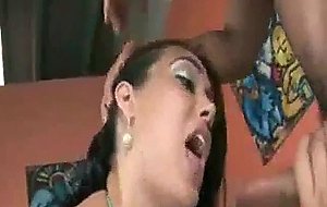 Hot latino babe loves big cock in her mouth