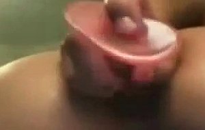 Hot chick sucks and fucks vibrator