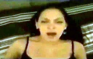 Hot shaved latina gets anal fucked and swallows