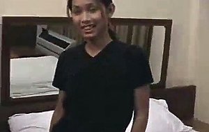 Amateur teen ladyboy stripping & jerking off