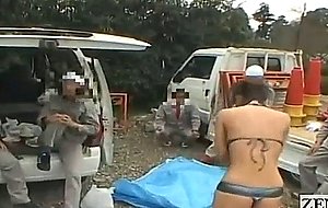 Subtitled japan outdoor micro bikini public nudity dare