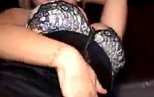 Hot teen shows big tits at a sex party