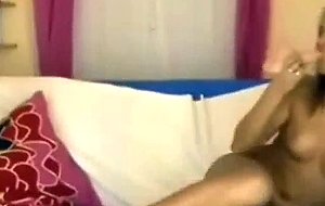 Sexy amateur blonde masturbates on webcam