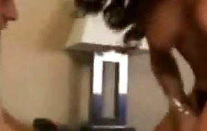 Busty tranny enjoys sucking