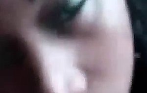 Amateur black babe gets monster facial