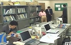 Subtitled half naked bottomless japanese school office