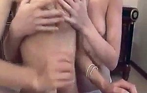 Two blondes sucking my cock