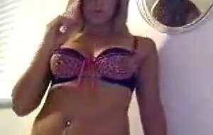 Schoolgirl strip tease