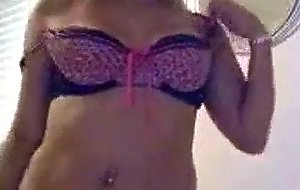 Schoolgirl strip tease