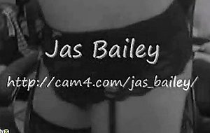 Amateur crossdresser in stockings solo