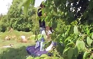 Teenagers havingsex in the forest