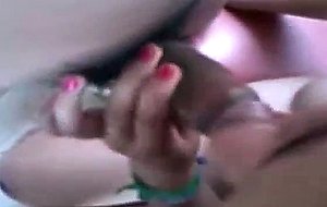 Amateur latina sucking two cocks