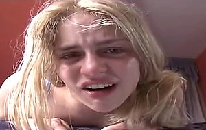 Beutiful blond anal fucked while crying