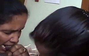 Two indian ugly milfs giving a bj